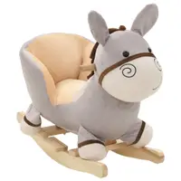 Gossi balansoar animal, magar, cu spatar, plus, 60 x 32 x 55 cm, gri