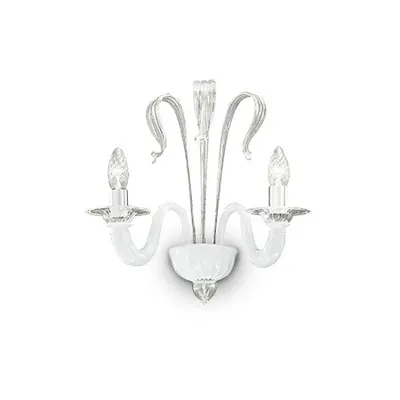 aplica Sogno, 2 becuri, dulie E14, L:400 mm, H:330 mm, Alb