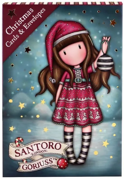 Felicitări de Crăciun Santoro Gorjuss - Tis The Season, 8 buc.