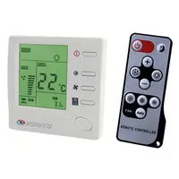 Termostat ventiloconvector +10...+30C, 3 viteze, LCD, max 2A, max 400W, 230V, cu telecomanda