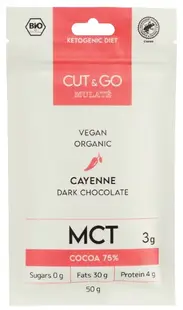 Ciocolată neagră organică cu ardei iute, 50 g, Mulate