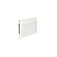 Practibox S Montaj incastrat cabinet pentru zidarie cu Bara de nul - Usa alba - 1 rand cu 12 module per rand