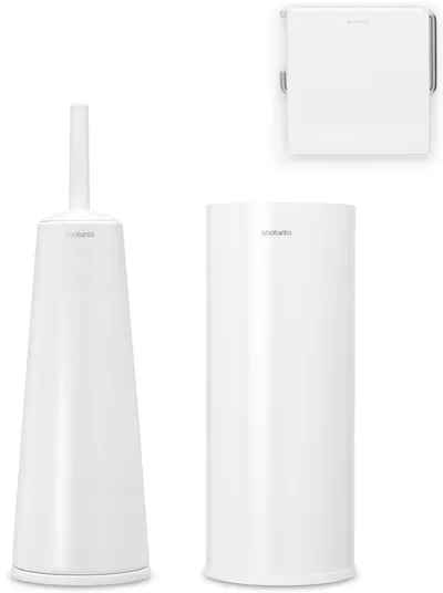 Set de 3 accesorii pentru toaletă Brabantia - ReNew, White