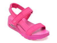 Sandale SKECHERS fucsia, UNO, din material textil