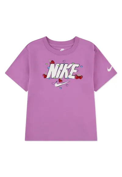 Tricou pentru Fete - nkg cherry nike boxy tee - 36N665-P64 - Mov - Mov