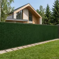 vidaXL Gard Artificial Verde închis 1 x 6 m PVC și Oțel