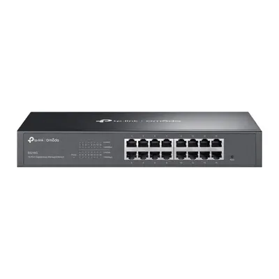 Omada 16-Port Gigabit Easy Managed Switch PORT: 16× Gigabit RJ45 Ports SPEC: 1U 13-inch Rack-mountable Steel Case FEATURE: Integ