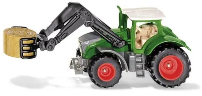 Jucarie metalica Siku - Tractor Fendt 1050 Vario, cu presa de baloti