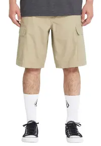 Pantaloni scurti cargo cu buzunare si model uni