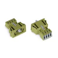 Snap-in socket; 4-pole; Cod. B; 1,50 mm²; light green
