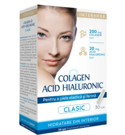 Coalgen si Acid Hialuronic Clasic, Interherb | 30 capsule