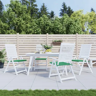 vidaXL Perne scaune de grădină 4 buc. verde 50x50x4 cm țesătură Oxford