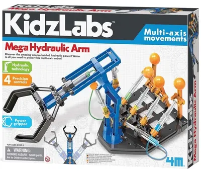 Set de știință 4М Kidz Labs - Tânăr inginer, braț hidraulic