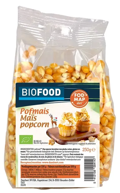 Porumb bio pentru popcorn, 250 g, Damhert