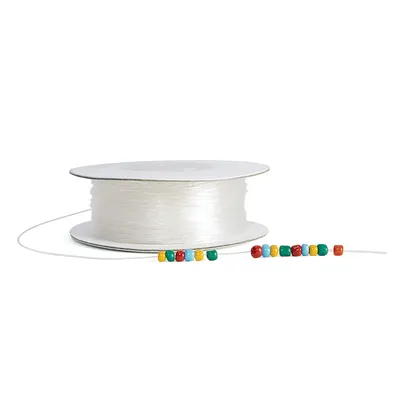 Șnur satinat elastic -alb -90 de metri