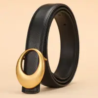 Curea dama C-196, piele naturala, Neagra