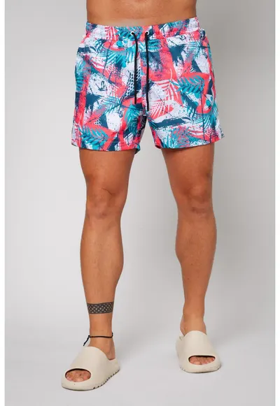 Pantaloni scurt de baie Leves Fuchsia/Blue 12827 - Fucsia