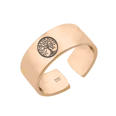 July - Inel personalizat cu pomul vietii reglabil din argint 925 placat cu aur roz