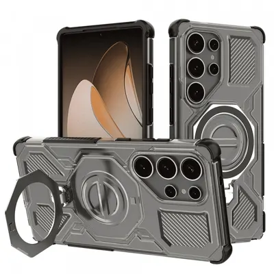 Husa pentru Samsung Galaxy S25 Ultra S938, Techsuit, Carbon Shield Pro, Fumurie