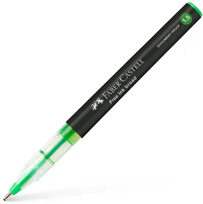 Roller Faber-Castell Free Ink - 1.5 mm, verde deschis