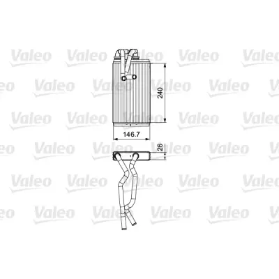 Schimbator caldura, incalzire habitaclu VALEO 811525