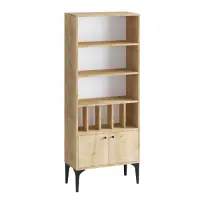 Biblioteca POLLUX, stejar safir, 60x30x175 cm