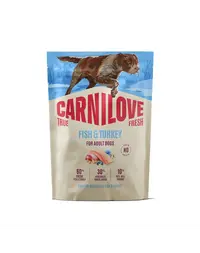 Mâncare câini adulți CARNILOVE True Fresh Dog Fish and Turkey Adult 1,5 kg pește și curcan