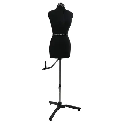 vidaXL Formă Rochie Ajustabilă pentru Femei Negru s Catifea