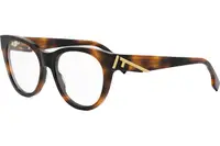 FENDI First Havana Round Eyeglasses