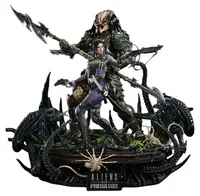 Statuetă Prime 1 Studio Movies: Alien vs Predator - Machiko & Broken Tusk Predator, 79 cm