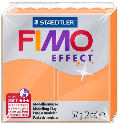 Lut polimeric Staedtler Fimo Effect - 57 g, portocaliu