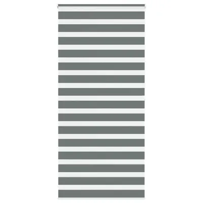 vidaXL Jaluzea tip zebra gri închis lățime țesătură 95,9 cm poliester