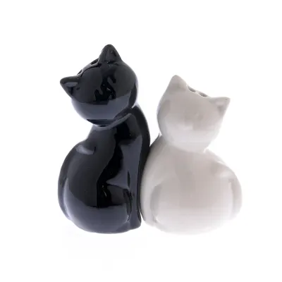 Set solnite pisici pentru sare si piper 9 cm