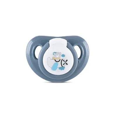 Set 2 suzete silicon moale Cameo Blue cu capac 0 luni+