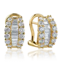 Cercei din aur galben cu diamante de 1.3ct