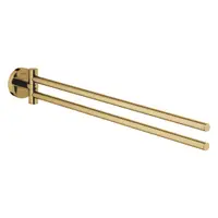 Suport prosop Grohe Essentials 40371GL1, 449 mm, 2 brate, pivotant, fixare ascunsa, lucios, Cool Sunrise