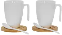 Set de pahare Maison - Curve, 2 buc., 260 ml, albe