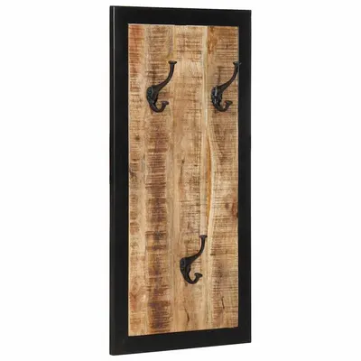 Gossi cuier pentru haine, 40x2x80 cm, lemn masiv de mango brut