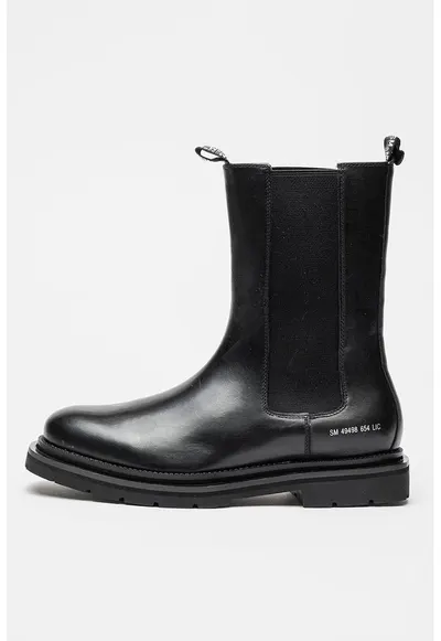 Ghete Chelsea de piele Highflyer - Negru