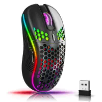 Mouse gaming wireless Timebox, 1600DPI, ultrausor 80g, USB Reciver 2, Negru - Default Title
