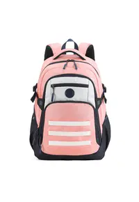 Rucsac unisex cu barete ajustabile cu amortizare - Roz