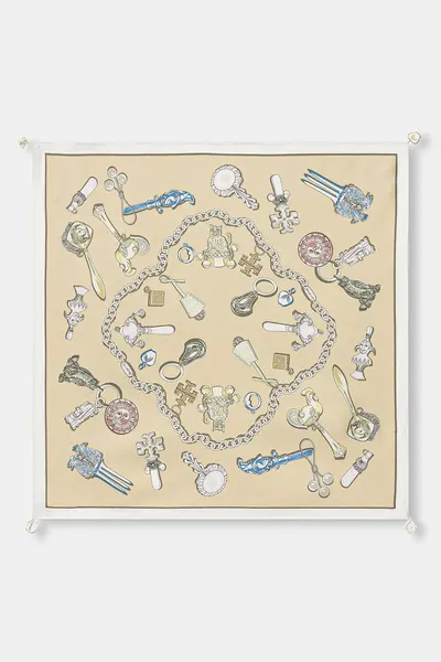 Tory Burch neckerchief pentru femei de mătase Rattles