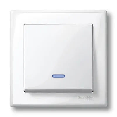 Clapeta Cu Fereastra Indicator,Alb Polar, Lucios, Sistem M
