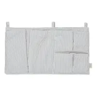 Buzunar pentru pătuț albastru deschis din bumbac organic 42 cm Classic Stripes Blue – Cam Cam Copenhagen