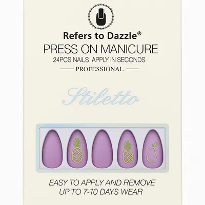 Set 24 Unghii False Stiletto Press On Tropical Vibes B004