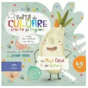Portia de culoare fructe si legume. Carte de colorat cu rime (3-5 ani)