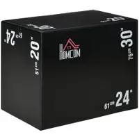 HOMCOM Cutie Pliometrică Multifuncțională 3 în 1, Antrenament CrossFit, MMA, Fitness Acasă sau la Sala, 76x51x61cm | Aosom Romania