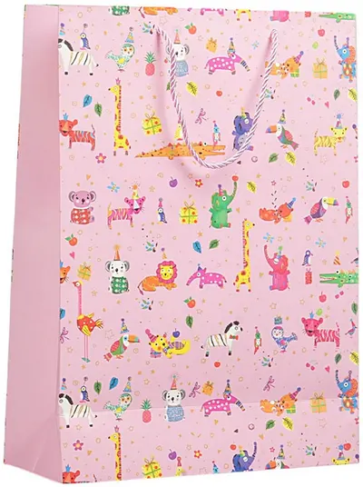 Pungă de cadou Pentru copii - 31 х 42 х 12 cm, roz