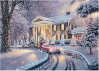 Puzzle 1000 piese - Thomas Kinkade - Craciunul la Graceland