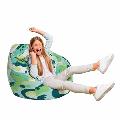 Fotoliu Puf Bean Bag tip Para L abstract jungle periglacial